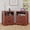 Cherry Brown, variant on Farmhouse Nightstand Set of 2 with Charging Station, 18'' Bedroom End Table Side Table with 2 Drawers, White Brown