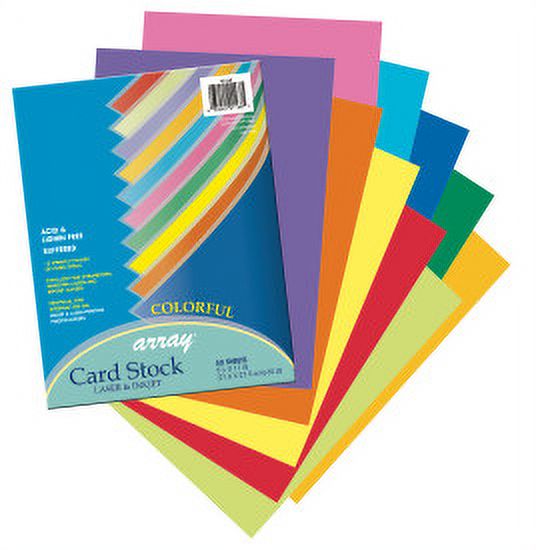 Pacon® Card Stock Paper, 8.5” x 11”, Assorted Colors, 50 Sheets
