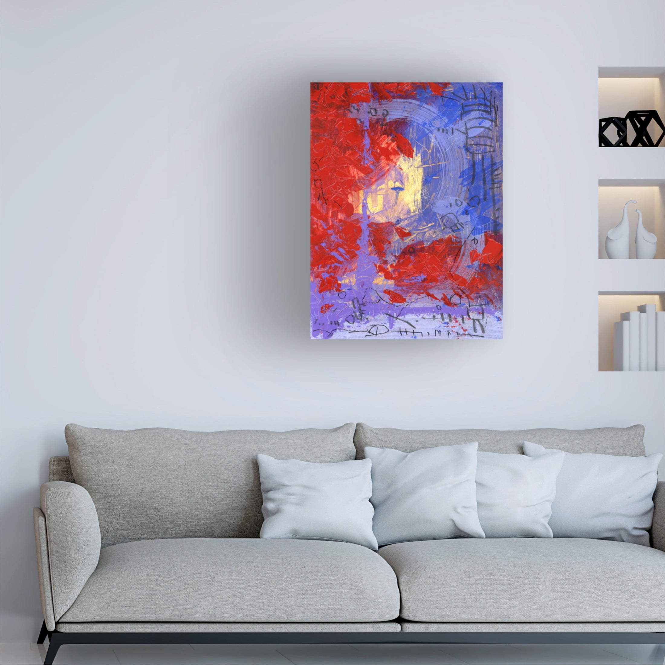 Canvas Wall Art - Randy Noble Fine Art 'District' Wall Art for Living Room, Bedroom, or Office Décor by Trademark Fine Art - 24 x 32 Inches