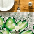 thumbnail image 6 of Sm:)e Clover Shamrocks Eucalyptus Buffalo Plaid St.Patrick's Day Table Runner 13x72 Inch, 6 of 6