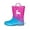 Blue Pink Unicorn, variant on Kids Light up Rain Boots Blue Purple Glitter Little Girls Shoes Size 3