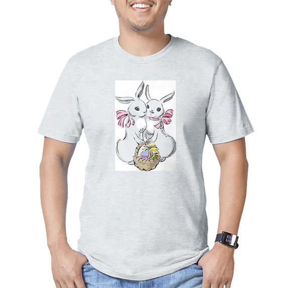 CafePress - Easter Rabbits Fitted T Shirt - Fitted T-Shirt, Vintage Fit Soft Cotton Tee