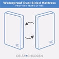 thumbnail image 4 of Delta Children Twinkle Stars Breathable Baby Bed Crib Mattress and Toddler Mattress with Removable/Machine Washable Cover - GREENGUARD Gold – Waterproof - Sustainably Sourced Core Fiber Core, Pink, 4 of 9