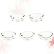 HEMOTON 5 Pcs Candle Holders Glass Crystal Candle Holder Round Candle Holder 7.4*7.4cm