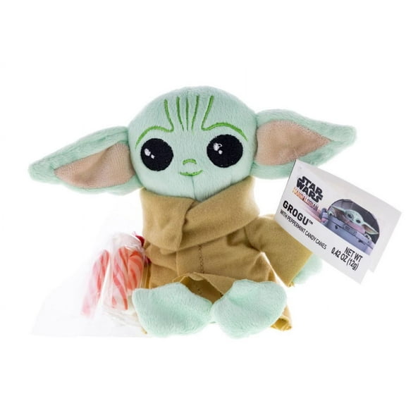 Galerie Baby Yoda Plush Stuffed Animal and Candy Canes,The Child Gift Set from Star Wars Mandalorian, Valentines Day Class Treats 2023, 8 Inch