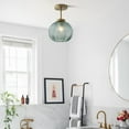 thumbnail image 5 of KCO Lighting Vintage Green Glass Flush Mount Ceiling Light Modern Brass Gold Semi Flush Mount Ceiling Lamp, 5 of 7
