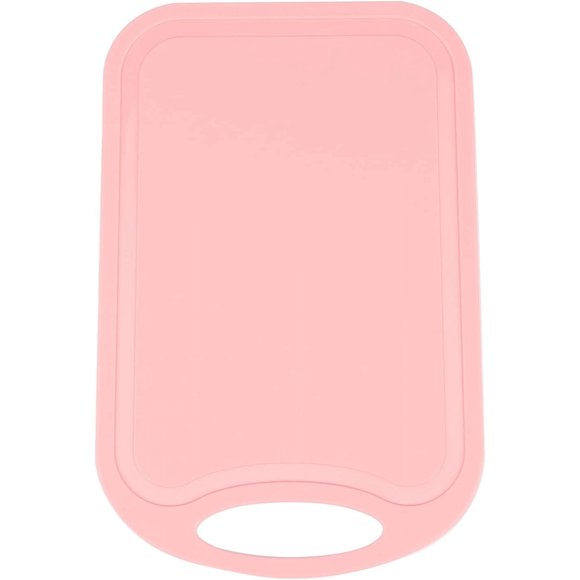 Plastic Chopping Block Meat Vegetable Cutting Board Non- Anti Overflow With Hang Hole Chopping Board Pink