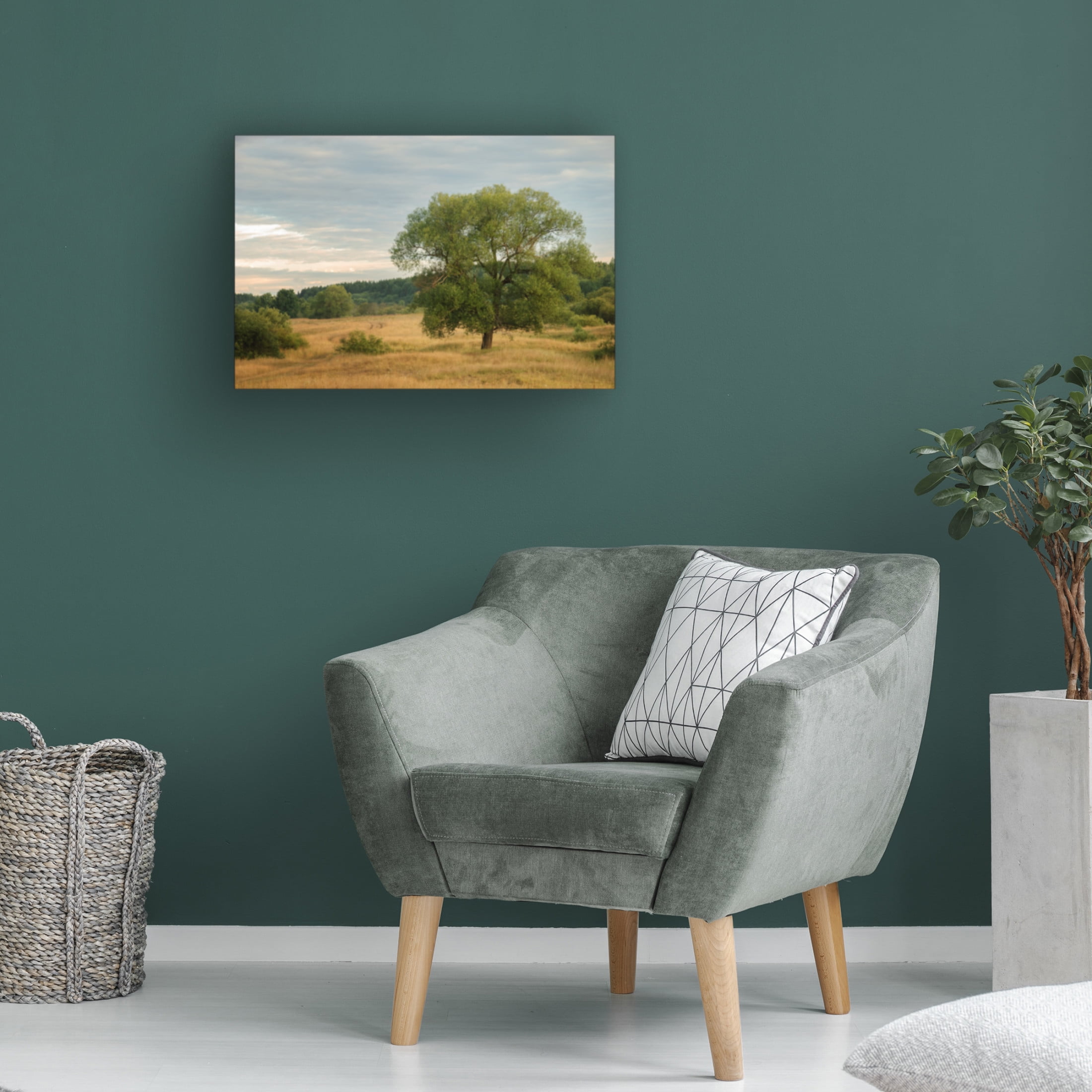 Canvas Wall Art - Yury A Melnikov 'A Summer Day In The Floodplain Of A Northern River' Wall Art for Living Room, Bedroom, or Office Décor by Trademark Fine Art - 19 x 12 Inches
