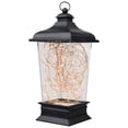 thumbnail image 5 of Northlight LED Lighted Tapered Christmas Lantern - 12" - Black - Clear Fairy Lights, 5 of 8