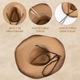 thumbnail image 6 of COOPLUS Womens Straw Cowgirl Hat Wide with Shapeable Brim Western Cowboy Sun Hat for Women, 6 of 7