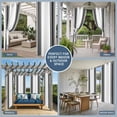 thumbnail image 5 of Black Striped Outdoor Curtains for Patio Waterproof,Windproof Privacy Curtains with Weighted Bottom,Modern White Striped Abstract Art Aesthetics Outside Drapes for Picnic Garage Yard 54"x95" 2 Panel, 5 of 8