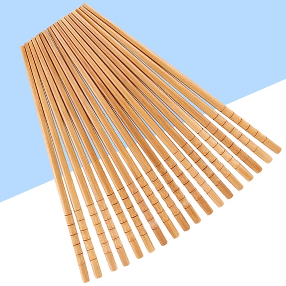 FELTECHELECTR 10 Pairs Bamboo Chopsticks Anticorrosive Reusable for Home Use 24x1x1cm