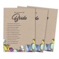 thumbnail image 1 of Inkdotpot 50-PackRustic Kraft FloralWho Know The Bride Best How Well Do You Know The Bride Bridal Shower Bachelorette PartyGameActivityCards, 1 of 7