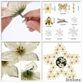 thumbnail image 5 of LHWEN Christmas Tree Decoration Set 120pcs Flower Ornaments Reusable Christmas Holiday Decor for Home Party Winter Festival Hanging Decorations Easy to Install Traditional Seasonal Design Non-Fading, 5 of 6