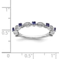 thumbnail image 5 of Stackable Expressions Sterling Silver Lab Created Sapphire Diamond Ring, 5 of 8