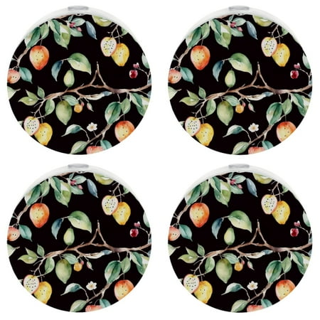 

YZUOUZY Night Lights Plug into Wall Small Lamp 4 Pack Carambola Flowers Fruit Flower