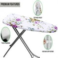 thumbnail image 2 of Ironing Board Cover Pad 15x54 Inch with Elastic Edge and Hook and Loop Fastener Scorch and Stain Resistant Cotton Ironing Cover with Thick Pad, (Ironing Board Not Included) Style 3, 2 of 10