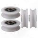 thumbnail image 1 of White Nylon Pulley Wheel Set, 4pcs U-Groove Design, 22x6x8mm Size for Sliding Doors with 6mm Inner Diameter, 1 of 2