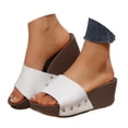 thumbnail image 1 of Dakaela Sandales Compensées à Plateforme pour Femmes, Bout Ouvert, à Enfiler, Mules à Talon en Liège, Chaussures d'Été Confortables, 1 of 8