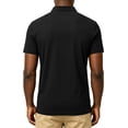 thumbnail image 5 of Mens Polo Shirts Buttons Short Sleeve Basic Business Shirts Breathable Soft Casual Performance Classic Fit Shirts Black M, 5 of 6