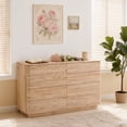 thumbnail image 2 of ACCOHOHO Modern High-Capacity 8 Spacious Drawers Dresser Chest of Drawers - Push-Open Quiet Drawers and Sturdy Base for Bedroom/Living Room，Natural Oak, 2 of 6