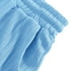 thumbnail image 5 of pstuiky Hombres bajos, Pantalones cortos casuales de color liso para hombre, con bolsillos y cintura con cordones Pantalones cortos cargo, 5 of 7