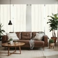 thumbnail image 2 of Ambesonne Retro Window Curtains, Star Like Classy, Each 28" W x 95" L, Apricot Yellow and White, 2 of 5