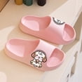 thumbnail image 2 of Eltusu Girls Slides, Soft Bottom Open Toe No Slip Bathroom Summer Slippers Pink Size 1(Big Kids), 2 of 4