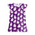 thumbnail image 7 of Leey-World Halloween Toddler Pajamas Girls Cute Halloween Nightgown Dress Flutter Short Sleeves 2-10 Years Soft Casual Dress, 7 of 7