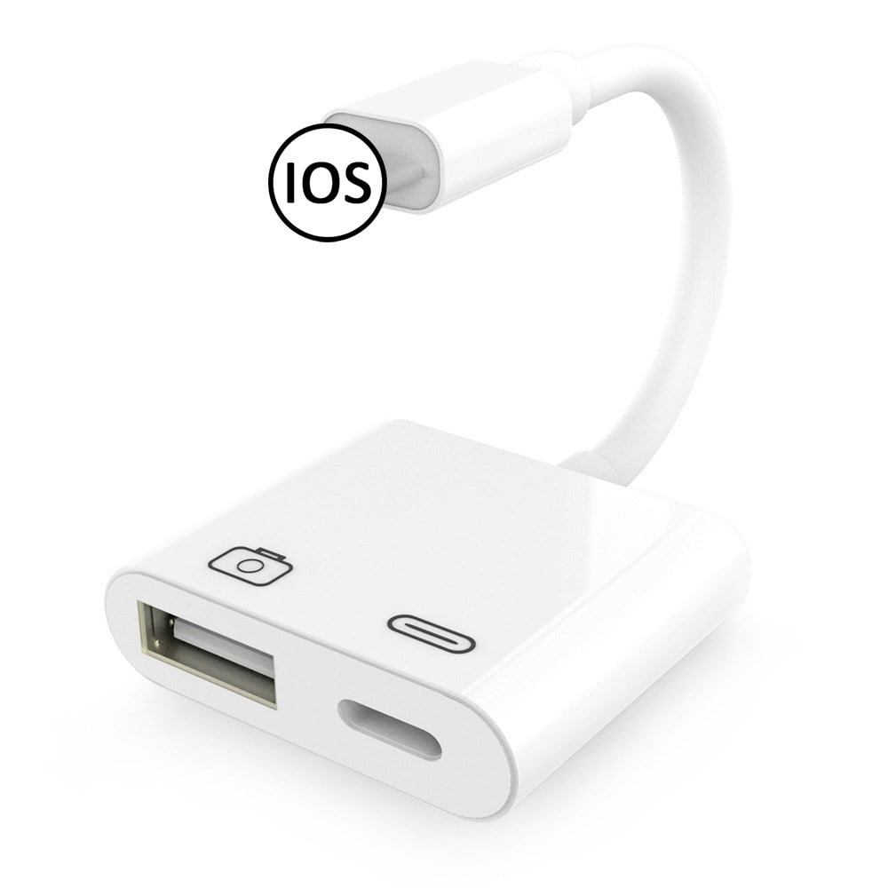 2 in 1 OTG Adapter to USB 3 Camera Adapter OTG Cable Data Converter for