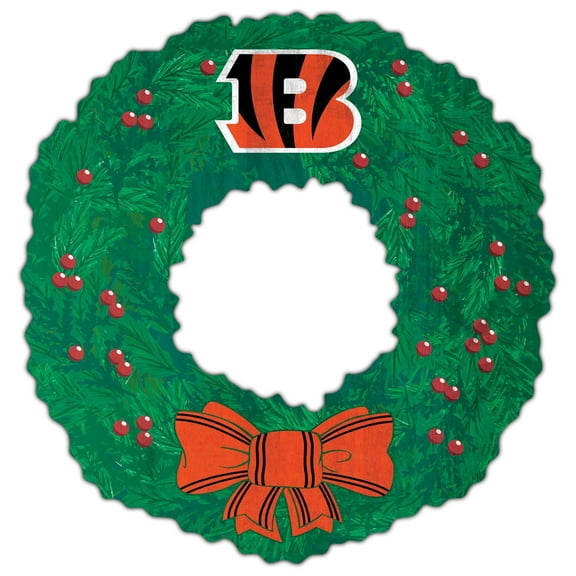 Cincinnati Bengals 16'' Team Wreath Sign