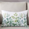 thumbnail image 3 of Green Eucalyptus Throw Pillow Cover 16 x 24 Inch Decorative Pillow Cover Botanical Garden Leaves Lumbar Pillowcase Seasonal Rectangle Cushion Case for Couch Sofa Bed Living Room, 3 of 7