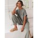 thumbnail image 3 of Conjuntos de suéter de dos piezas para mujer, suéteres de punto, tops y pantalones de cintura alta, chándal, conjuntos de salón, gris claro, mediano esquí esquí Gafas de esquí, 3 of 5