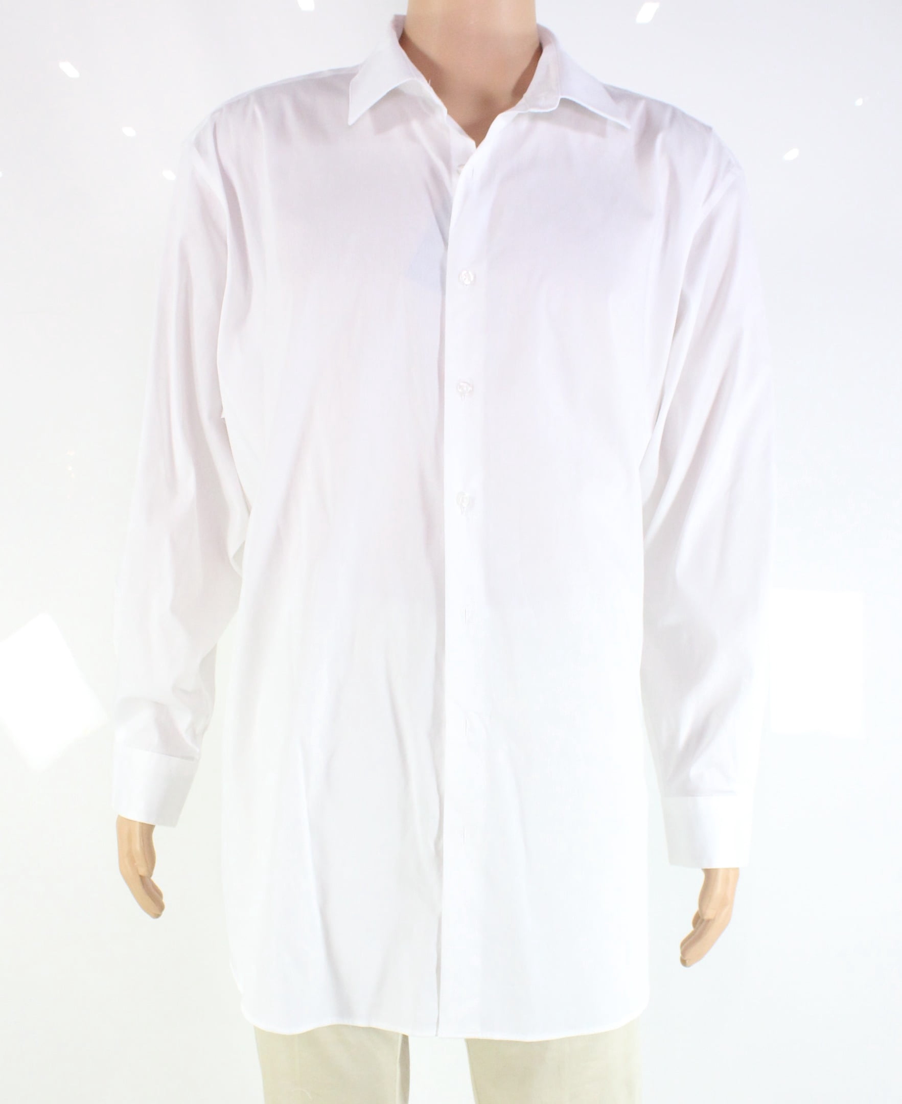 Mens Dress Shirt Big Regular Fit Solid 