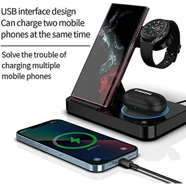 Carregador Wireless Charger Apple Watch Cargador Inalambrico Para Iphone Se  2020 Cargador Inalámbrico Compatible Con Dispositivos Samsung, Estación