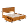 thumbnail image 6 of AFI Madison King Wood Platform Bed with Footboard and Storage Drawers, Light Toffee, 6 of 6