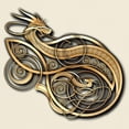 thumbnail image 3 of CafePress - Gold Norse Dragon Light T Shirt - Men's Classic Graphic T-Shirt, 3 of 4