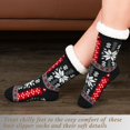 thumbnail image 4 of Women's Fuzzy Slipper Socks with Non-Slip Grippers, Cozy Fluffy Sherpa Lined, Cute Christmas Gifts 1Pairs, 4 of 5
