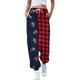 thumbnail image 1 of Gibobby pantalones de vestir mujer Pantalones de entrenamiento para mujer, cintura media, pantalones largos sólidos, pantalones deportivos casuales sueltos (Azul marino, XL), 1 of 4