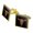 Gold, variant on Bull Skull Day Of The Dead Square Cufflink Set - Silver or Gold
