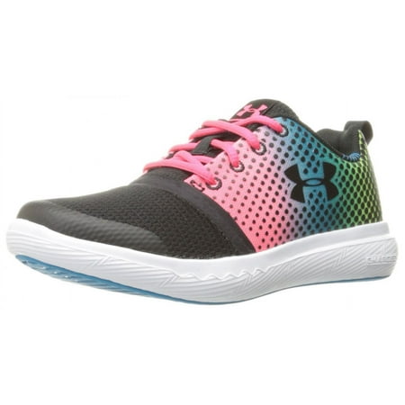 Under Armour Girl s Pre School Charged 24/7 Low Prism Sneaker Black (001)/Blue Shift 12K