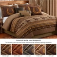 thumbnail image 5 of Chezmoi Collection Sedona 7-Piece Southwestern Wild Horses Microsuede Bedding Comforter Set (Full), 5 of 9
