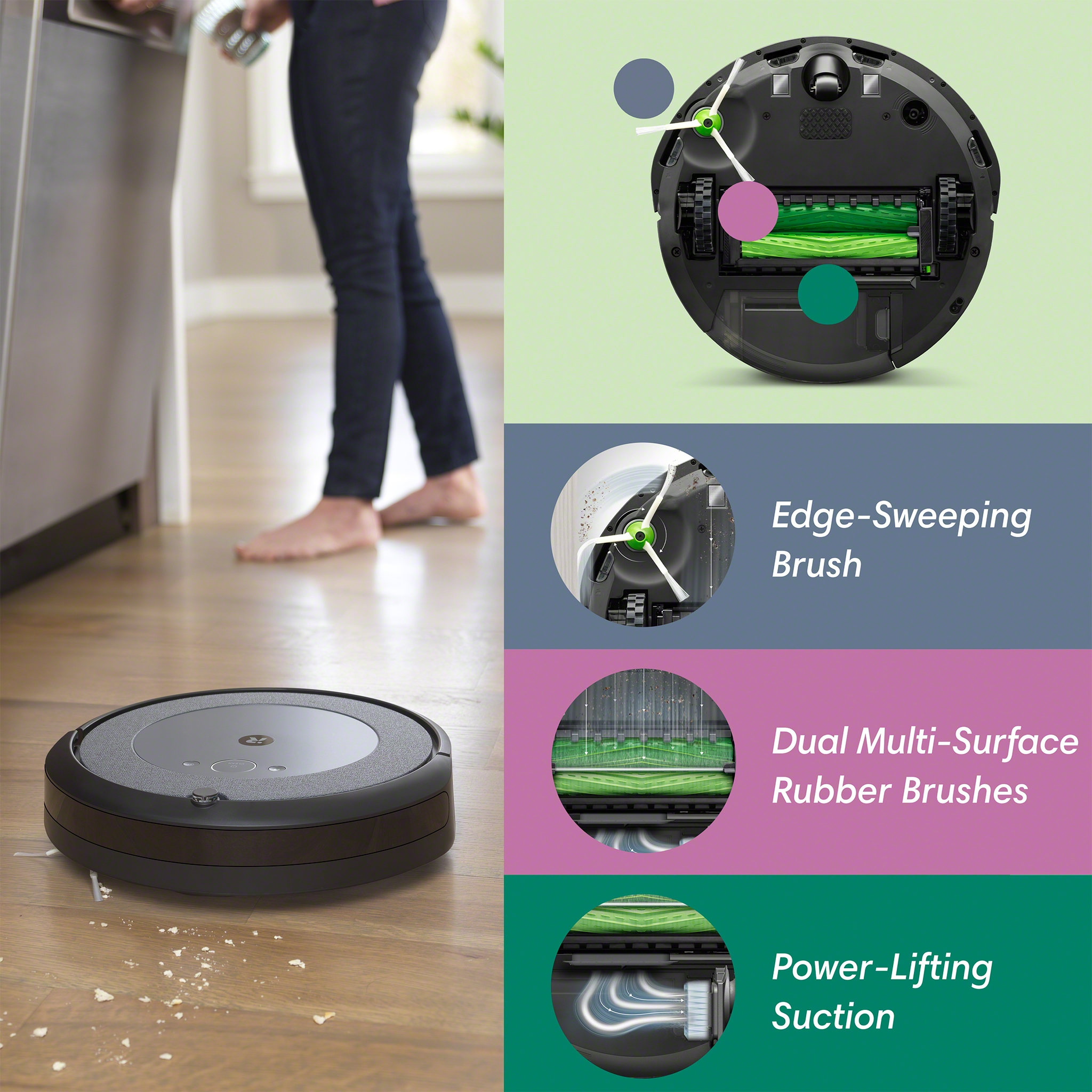 iRobot® Roomba® i3 EVO (3150) Wi-Fi Connected Robot Vacuum – Now Clean by Room with Smart Mapping, Works with Google, Ideal for Pet Hair, Carpets & Hard Floors - image 3 of 14
