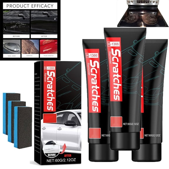 Glass Cooktop Scratch Remover, Glass Stovetop Scratch Repair Kit, Car Scratchesremover, Instant Paint Repair & Shine, Multipurpose Cleaner for Household, for Glasses Ceramic Cooktop