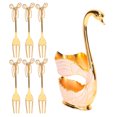 thumbnail image 3 of Swan Base Tableware Set, Exquisite And Elegant, Durable Zinc Alloy, Exquisite And Elegant, Desserts, Coffee, Household, 3 of 8