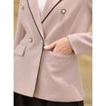 thumbnail image 4 of DARING DIVA Women's Double Breasted Blazer Business Suit Jacket M Pink, 4 of 6