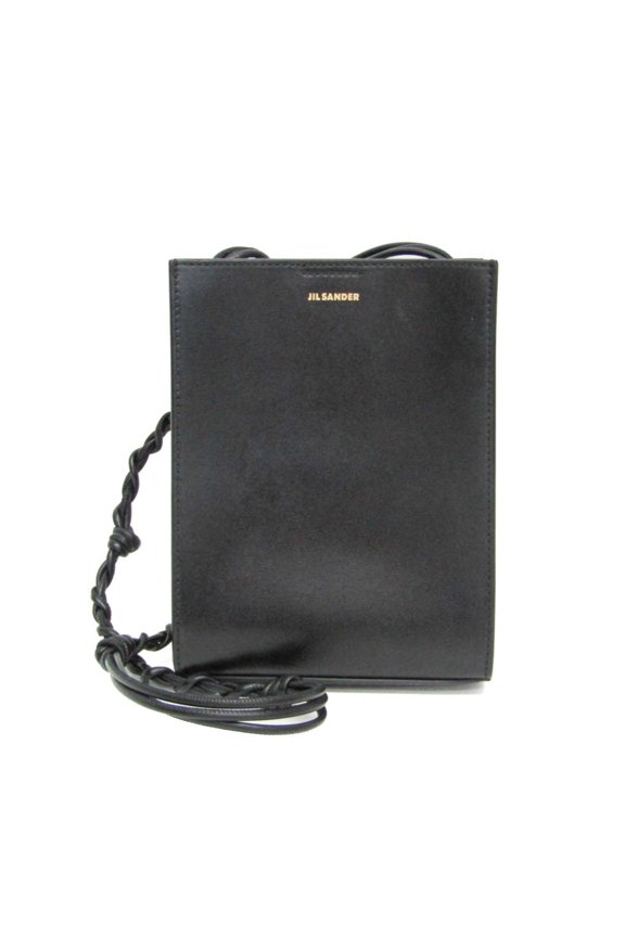 Pre-Owned Jil Sander TANGLE SM JSMU853173 Men,Women Leather Pouch,Shoulder Bag Black