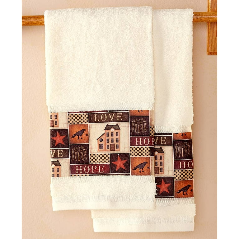 The Lakeside Collection Set of 2 Hanging Kitchen Towels