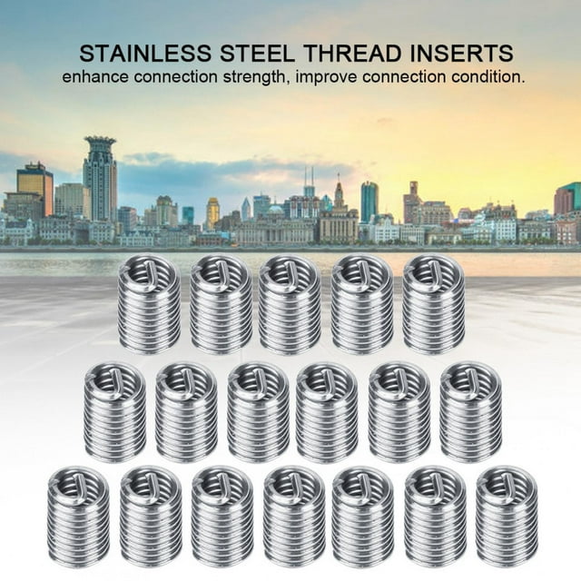 Inserto de rosca de tornillo, 100 piezas M2 Inserto de alambre en espiral de acero inoxidable Inserto helicoidal Artesanía superior