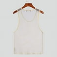 thumbnail image 4 of INCERUN Men's Sleeveless Glitter Mesh Fishnet Top Tanks, 4 of 9